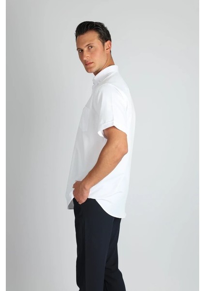 LM1496 R 900 Beyaz Erkek Gömlek