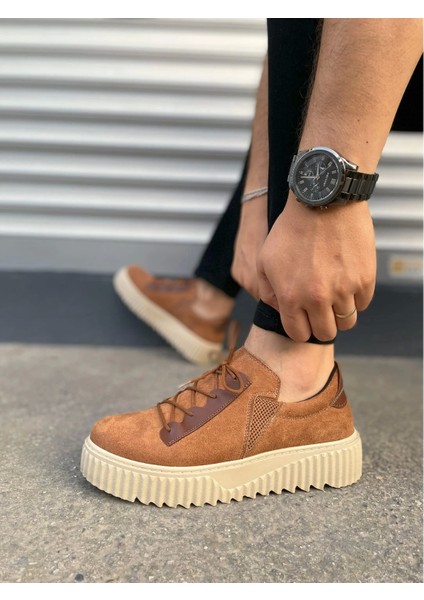 Süet Erkek Günlük Spor Ayakkabı - Taba Renkli Skısa Topuk modelleri
