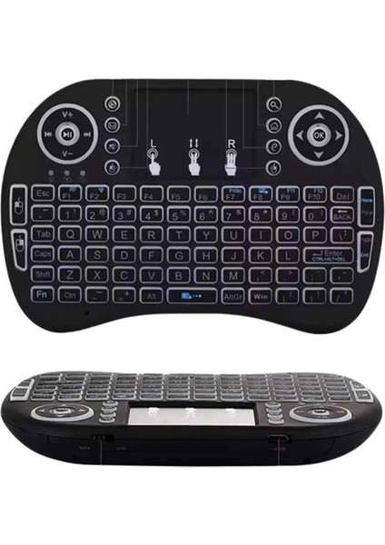 Kablosuz Türkçe Q Klavye Rgb Işıklı Televizyon Ps3 Dokunmatik Mouse indirimleri