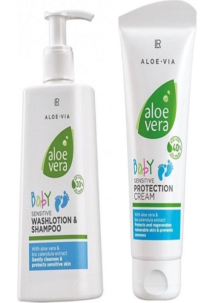 Aloe Vera Bebek Şampuanı 250 ml + Aloe Vera Bebek Pişik Önleyici Krem 100 ml