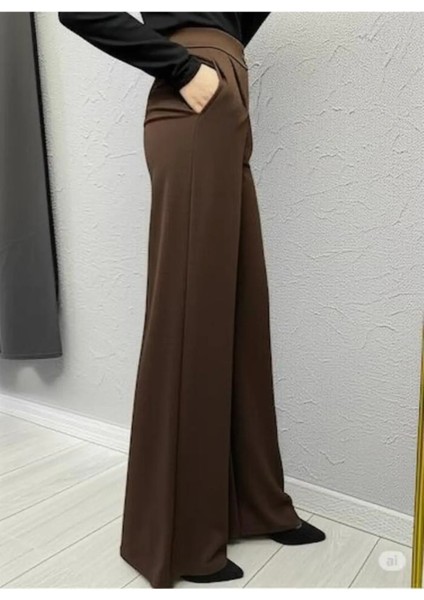 Scuba Krep Önü Pileli Palazzo Pantolon fiyatları