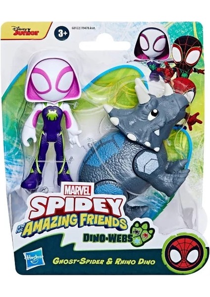 Spidey And His Amazing Friends Dino Webs Ghost-Spider ve Rhino Dino G0122 fiyatları