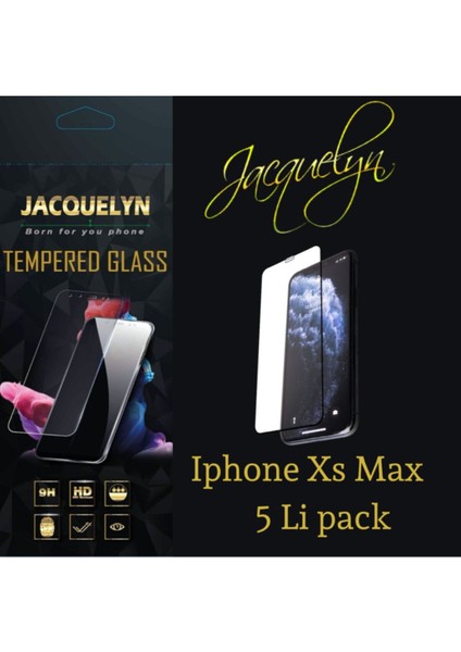 Iphone Xs Max 5 Li Pack Tam Kaplayan Ön Ekran Koruyucu