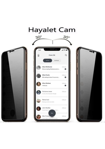 For Apple Iphone 12 Pro Max Gizli Hayalet Seramik Seramik Ekran Koruyucu Urun Nanodur