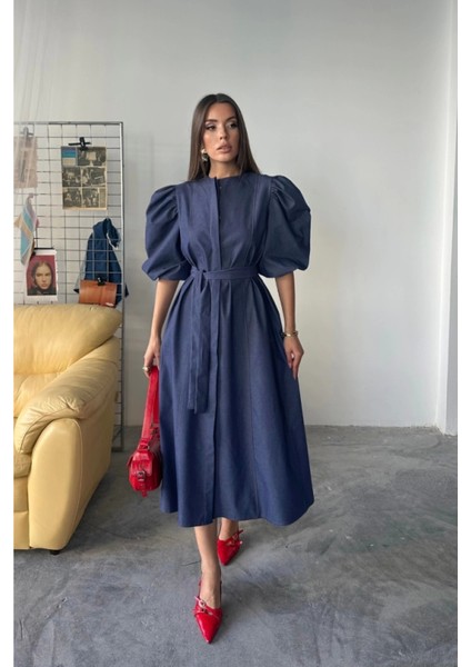 Benorra Karpuz Kol Elbise - Indigo modelleri