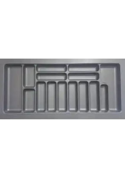 Starax 104X49 cm Gri Plastik Kaşıklık 15 Gözlü Modül 110CM (S-2292-GP)