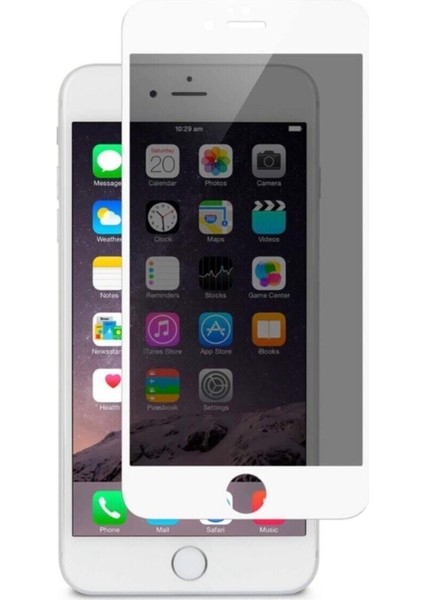 Iphone 7 8 Uyumlu 6d Kavisli Temperli Hayelet Ekran Koruyucu Renk Beyaz Kırılmaz Cam