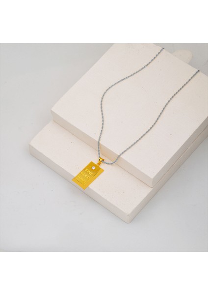 Tektaşlı 14 Ayar Külçe Altın Kolye Ucu modelleri