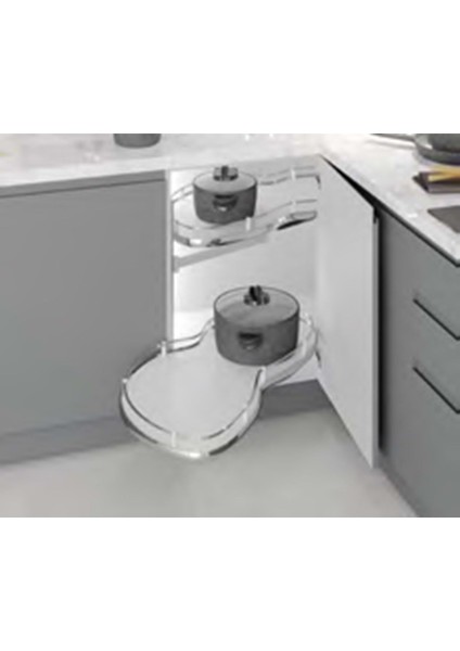 Starax S-3114-C Döner Tablalı Körköşe Mekanizması 50 cm Sağ 850*490*600 Krom