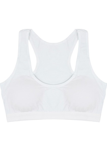 Kız Çocuk Büstiyer 3'lü Kalın Askılı, Sporcu Kesim, Pedli (%96 Pamuk - %4 Elastan) modelleri