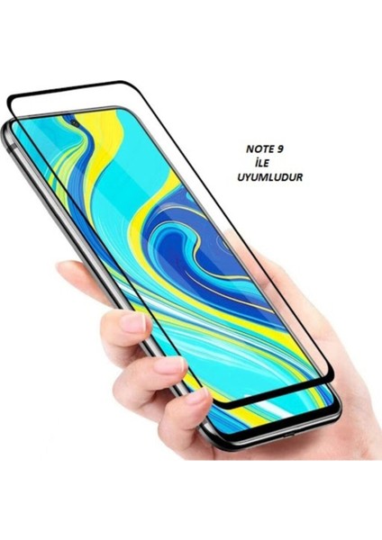 Xiaomi Note 9 Curve Tempered Glass Full Siyah Cam Ekran Koruyucu