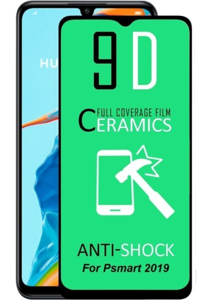 Huawei Psmart 2019 Seramik Tam Kaplayan Ekran Koruyucu