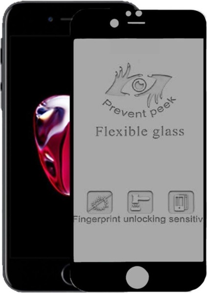Iphone 7/8 Plus Siyah Privacy Seramik Tam Kaplayan Ekran Koruyucu