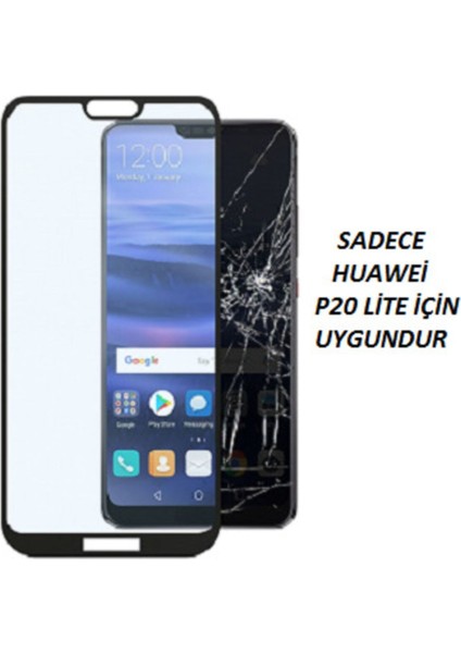 Huawei P20 Lite Tam Kaplayan Ön Ekran Koruyucu-Tempered Glass