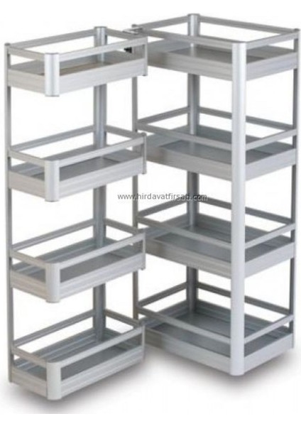 Domodek Kapağa Bağlantılı 50CM Modül Frensiz Alüminyum Ikiz Kiler Sistemleri