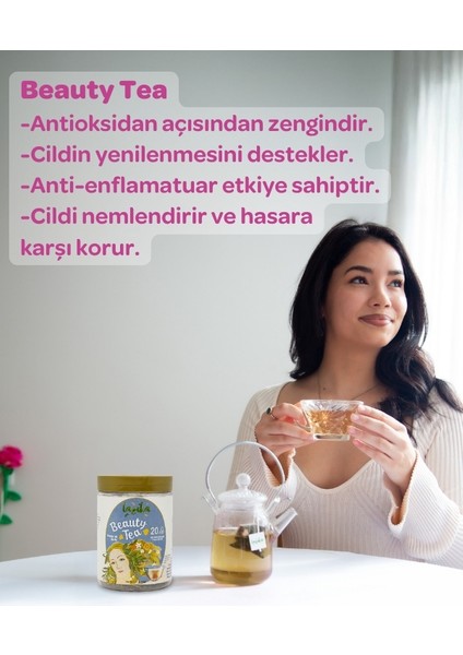 Beauty Çayı, Kadınlara Özel Güzellik ve Işıltı Destekleyici Bitki Çayı, 20 Piramit Poşet, 30 g fiyatları