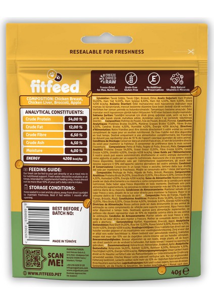 Freeze-Dried Çiğ Tavuk&Elma Kedi Ödül Maması 40g fiyatları