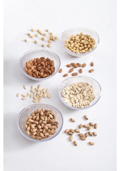 Akrilik Barok Şeffaf Oval 4'lü Küçük Kase Seti & Çerezlik & Sunumluk & Ikramlık (Cam Değildir) indirimleri