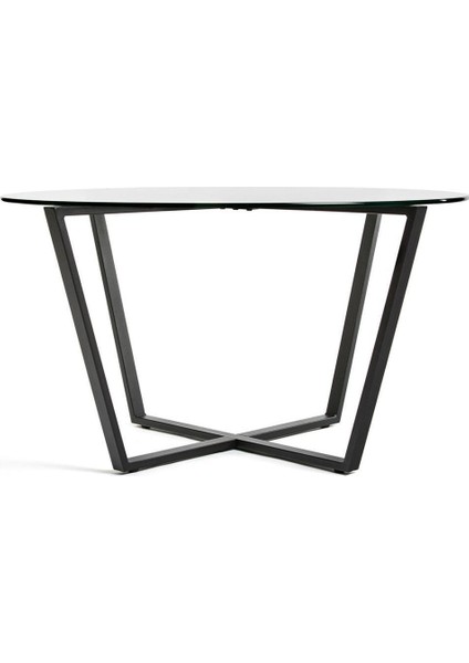 Lenny Orta Sehpa Siyah Metal Ayak Şeffaf Cam Tabla fırsatları