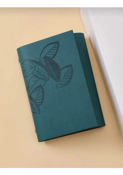 Yaprak Baskılı Deri Kapaklı Özel Tasarım Hediyelik Deri Kaplı Ajanda Anı Defteri Not Defteri Yeşil Ithal Ürün indirimleri