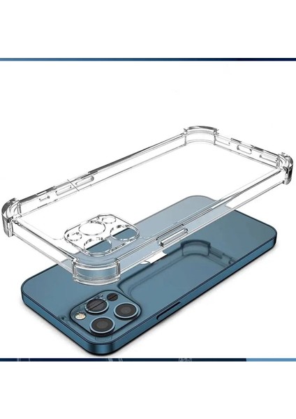 iPhone 14 Plus Uyumlu Köşe Korumalı Premium Şeffaf Kılıf
