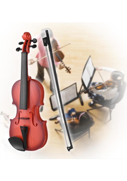 Kayıt Yapabilen Telleri Işlevli Sihirli Oyuncak Keman Müzik Oyuncağı 8820-1