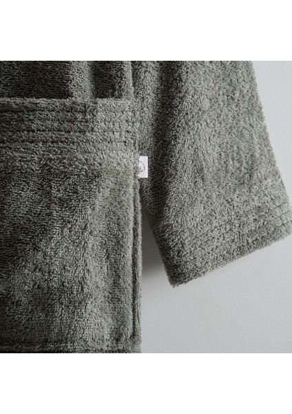 Ecosoft Yeni Kadın Bornoz Pamuk Armürlü Yeşil