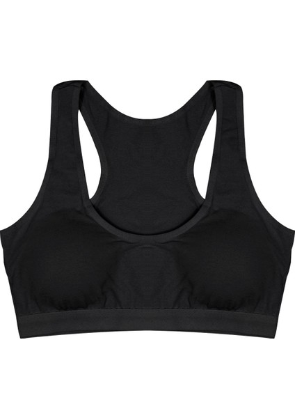 Kız Çocuk Büstiyer 3'lü Kalın Askılı, Sporcu Kesim, Pedli (%96 Pamuk - %4 Elastan) fiyatları