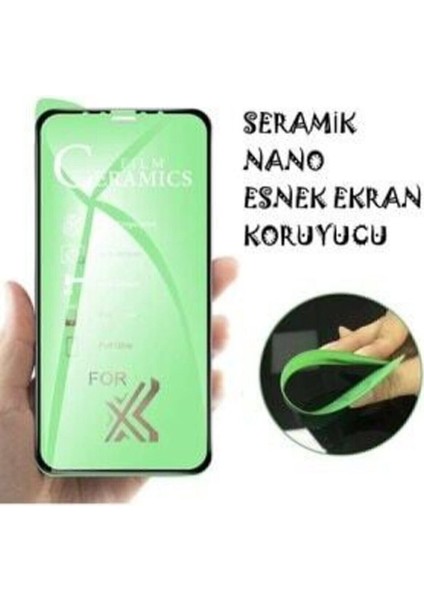 Iphone x Uyumlu Seramik Flexible Nano Cam Tam Kaplayan Full Ekran Koruyucu fırsatları