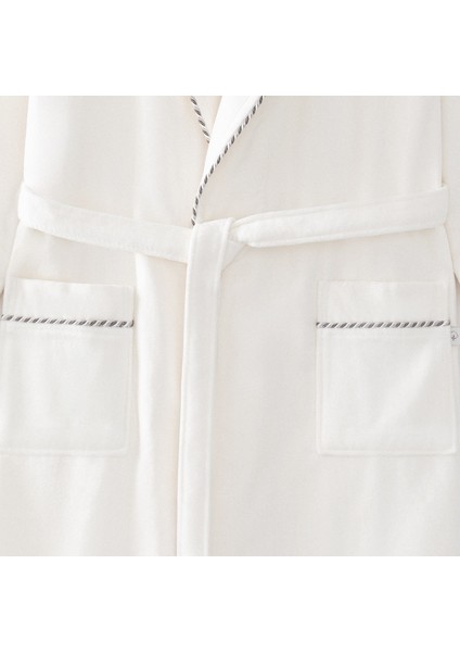 Ella Erkek Bornoz %100 Organik Pamuk Nakışlı Krem modelleri