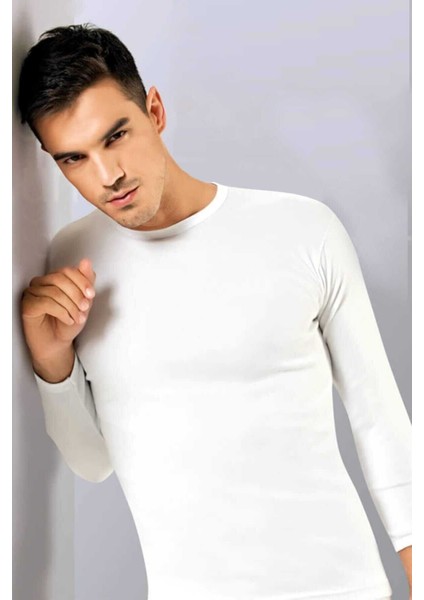 1302 Erkek Elastan Uzun Kol O Yaka Atlet Tekli