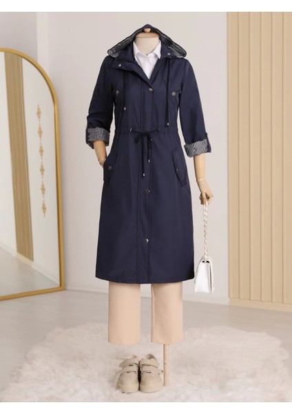 Astarı Çizgili Trençkot -Laci fiyatları