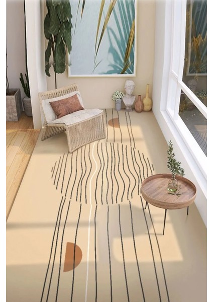Dijital Kaymaz Leke Tutmaz Yıkanabilir Iskandinav Salon Halısı Mutfak Halısı Balkon Halısı Yolluk DC-4210