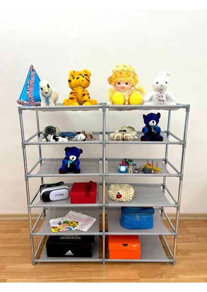 12 Raflı, Çok Amaçlı Portatif Çocuk Oyuncak Dolabı, Düzenleyici, Organizer fiyatları