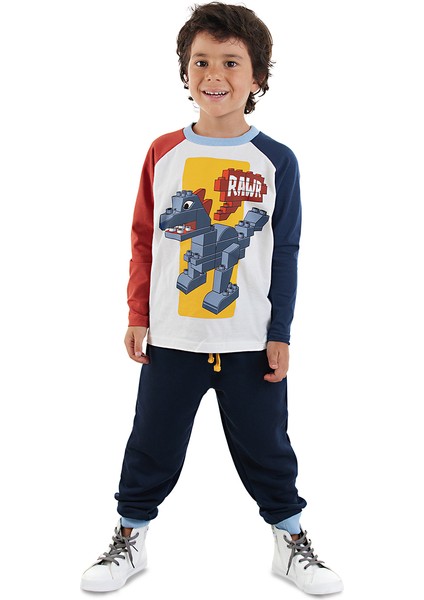 Bricks Dino Erkek Çocuk T-Shirt Pantolon Takım