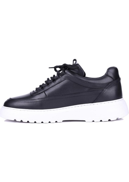 - Siyah Hakiki Deri Bağcıklı Erkek Sneaker 115-K588 modelleri