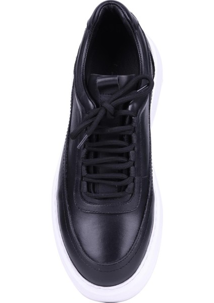- Siyah Hakiki Deri Bağcıklı Erkek Sneaker 115-K588 indirimleri
