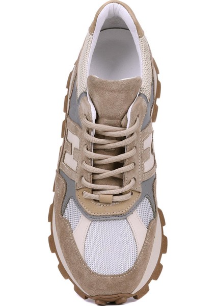 - Bej Hakiki Süet Deri Bağcıklı Erkek Sneaker 115-K586 indirimleri