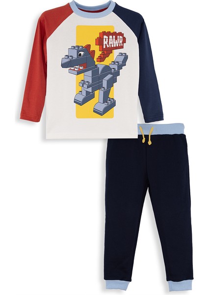 Bricks Dino Erkek Çocuk T-Shirt Pantolon Takım modelleri