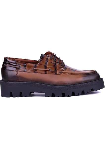 - Taba Hakiki Deri Bağcıklı Erkek Günlük Ayakkabı 115-K512