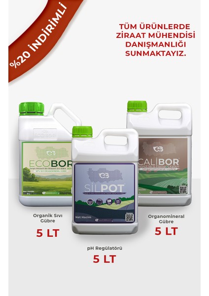 Kış Sebzeleri Için 3'lü Organik Gübre Seti