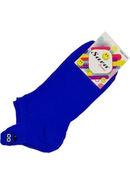 Kadın 6 Lı Renkli Emoji Figürlü Nakışlı Patik Çorap modelleri