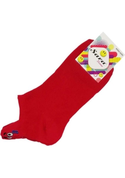 Kadın 6 Lı Renkli Emoji Figürlü Nakışlı Patik Çorap indirimleri