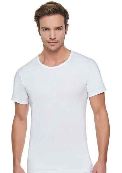 Erkek Yuvarlak Yaka Atlet Fanila Beyaz 3'lü
