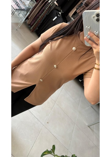 Fitilli Kumaş Yırtmaçlı Bluz modelleri