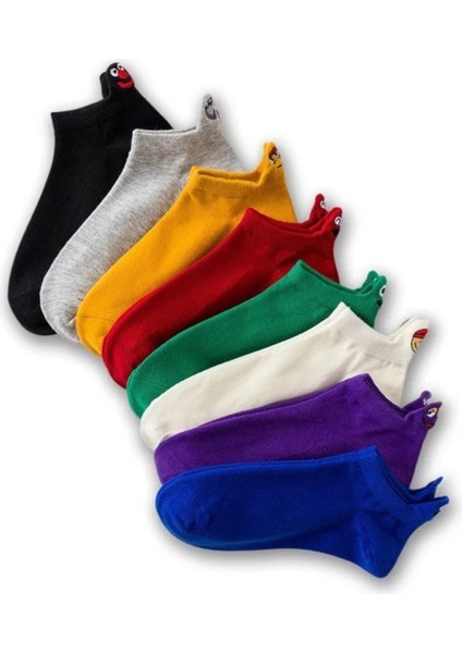 Emoji Çoraplar 8'lı Gökkuşağı Paketi