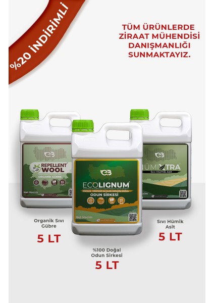 Sera Bitkileri Için 3'lü Organik Gübre Seti