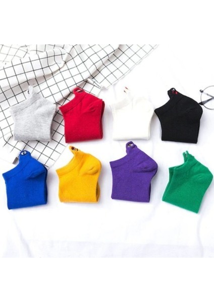 Emoji Çoraplar 8'lı Gökkuşağı Paketi indirimleri