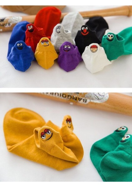 Emoji Çoraplar 8'lı Gökkuşağı Paketi