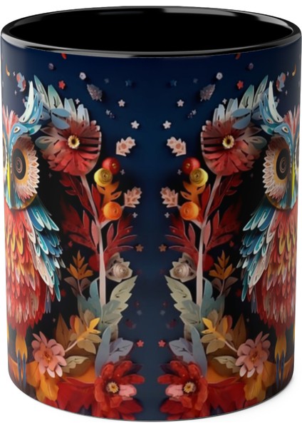 Baykuş Temalı Baskılı Kupa Bardak modelleri